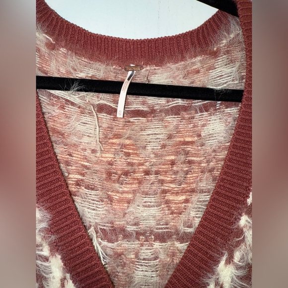 Free People Long Sleeve Knit Dress - Cream and Brown - Picture 6 of 10